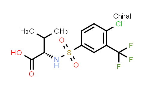 CAS No. 1242095-23-3, ((4-Chloro-3-(trifluoromethyl)phenyl)sulfonyl)-L-valine
