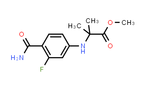 CAS No. 1242137-21-8, Alanine, N-[4-(aminocarbonyl)-3-fluorophenyl]-2-methyl-, methyl ester