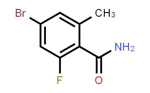 CAS No. 1242156-51-9, 4-Bromo-2-fluoro-6-methylbenzamide