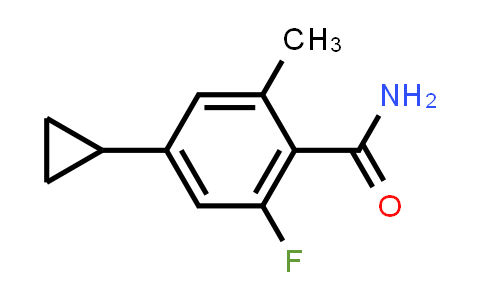CAS No. 1242156-52-0, 4-Cyclopropyl-2-fluoro-6-methylbenzamide