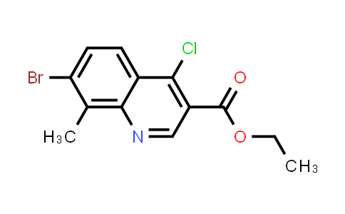 CAS No. 1242260-50-9, Ethyl 7-bromo-4-chloro-8-methylquinoline-3-carboxylate