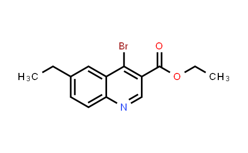 CAS No. 1242260-59-8, Ethyl 4-bromo-6-ethylquinoline-3-carboxylate