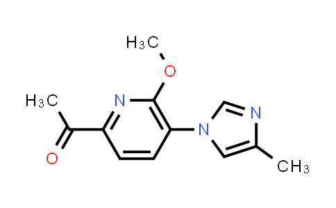 CAS No. 1242313-72-9, 1-(6-Methoxy-5-(4-methyl-1H-imidazol-1-yl)pyridin-2-yl)ethan-1-one