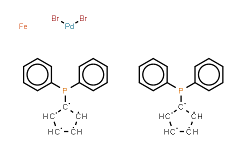 CAS No. 124268-93-5, Dibromo[1,1'-bis(diphenylphosphino)ferrocene]palladium(II)