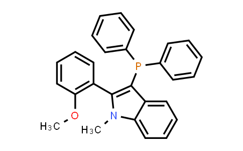 CAS No. 1242759-01-8, 2-(2-Methoxyphenyl)-1-methyl-3-diphenylphosphino-1H-indole