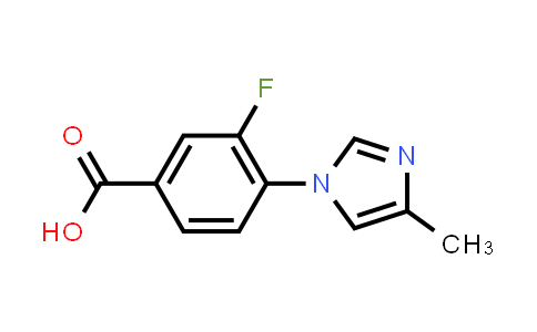 CAS No. 1243205-04-0, 3-Fluoro-4-(4-methyl-1H-imidazol-1-yl)benzoic acid