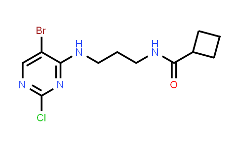 CAS No. 1243268-69-0, Cyclobutanecarboxylic acid [3-(5-bromo-2-chloro-pyrimidin-4-ylamino)-propyl]-amide