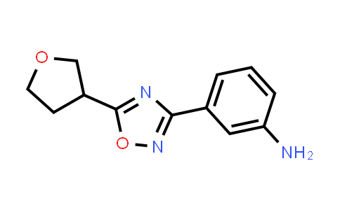 CAS No. 1244030-98-5, Benzenamine, 3-[5-(tetrahydro-3-furanyl)-1,2,4-oxadiazol-3-yl]-