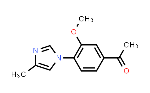 CAS No. 1244949-16-3, 1-(3-methoxy-4-(4-methyl-1H-imidazol-1-yl)phenyl)ethanone
