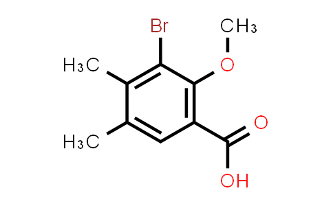 CAS No. 1245532-88-0, 3-Bromo-2-methoxy-4,5-dimethylbenzoic acid