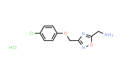 CAS No. 1245569-48-5, (3-((4-Chlorophenoxy)methyl)-1,2,4-oxadiazol-5-yl)methanamine hydrochloride