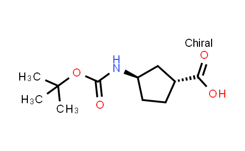 CAS No. 1245614-69-0, rel-(1R,3R)-3-((tert-Butoxycarbonyl)amino)cyclopentane-1-carboxylic acid