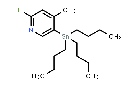 CAS No. 1245816-06-1, 2-Fluoro-4-methyl-5-(tributylstannyl)pyridine