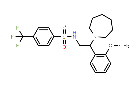 CAS No. 1246038-26-5, Benzenesulfonamide, N-[2-(hexahydro-1H-azepin-1-yl)-2-(2-methoxyphenyl)ethyl]-4-(trifluoromethyl)-