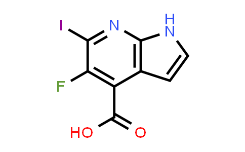 CAS No. 1246088-59-4, 5-Fluoro-6-iodo-1H-pyrrolo[2,3-b]pyridine-4-carboxylic acid