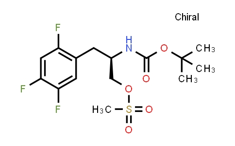 CAS No. 1246221-01-1, (R)-2-((tert-Butoxycarbonyl)amino)-3-(2,4,5-trifluorophenyl)propyl methanesulfonate