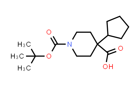 CAS No. 1246390-08-8, 1-[(tert-Butoxy)carbonyl]-4-cyclopentylpiperidine-4-carboxylic acid