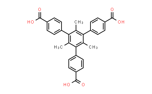 CAS No. 1246562-60-6, 5'-(4-Carboxyphenyl)-2',4',6'-trimethyl-[1,1':3',1''-terphenyl]-4,4''-dicarboxylic acid