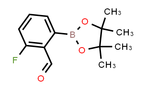 CAS No. 1246633-35-1, 2-Fluoro-6-(4,4,5,5-tetramethyl-1,3,2-dioxaborolan-2-yl)benzaldehyde