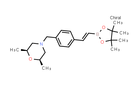 CAS No. 1247001-44-0, cis-2,6-Dimethyl-4-({4-[(E)-2-(tetramethyl-1,3,2-dioxaborolan-2-yl)ethenyl]phenyl}methyl)morpholine
