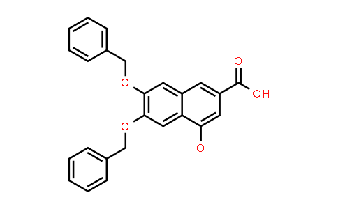 CAS No. 124895-57-4, 2-Naphthalenecarboxylic acid, 4-hydroxy-6,7-bis(phenylmethoxy)-