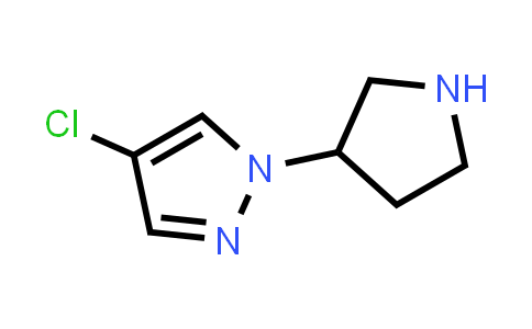 CAS No. 1249269-25-7, 4-Chloro-1-(pyrrolidin-3-yl)-1H-pyrazole