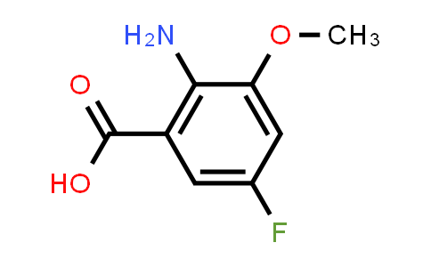 CAS No. 1250810-28-6, 2-Amino-5-fluoro-3-methoxybenzoic acid