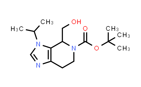 CAS No. 1251001-42-9, tert-Butyl 4-(hydroxymethyl)-3-isopropyl-3,4,6,7-tetrahydro-5H-imidazo[4,5-c]pyridine-5-carboxylate