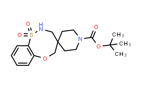 CAS No. 1251004-16-6, tert-Butyl 2,3-dihydro-5H-spiro[benzo[b][1,4,5]oxathiazocine-4,4'-piperidine]-1'-carboxylate 1,1-dioxide