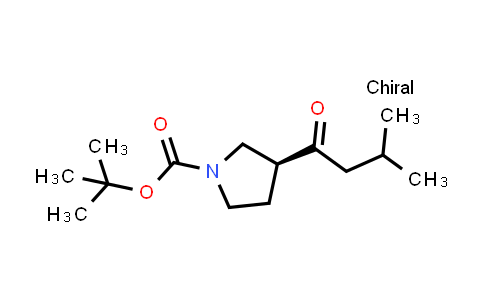 CAS No. 1251570-77-0, (S)-tert-Butyl 3-(3-methylbutanoyl)pyrrolidine-1-carboxylate