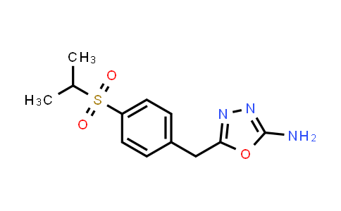 CAS No. 1251577-69-1, 5-(4-(Isopropylsulfonyl)benzyl)-1,3,4-oxadiazol-2-amine