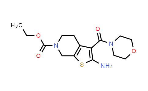 CAS No. 1251614-22-8, Ethyl 2-amino-3-(morpholine-4-carbonyl)-4,7-dihydrothieno[2,3-c]pyridine-6(5H)-carboxylate
