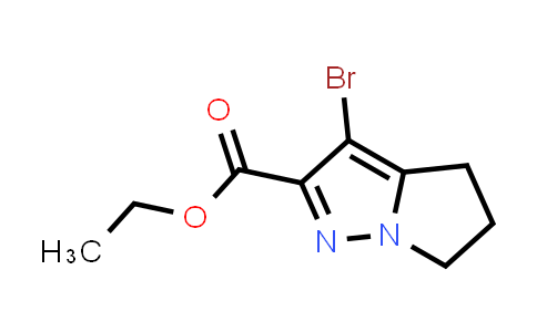 CAS No. 1251761-05-3, Ethyl 3-bromo-5,6-dihydro-4H-pyrrolo[1,2-b]pyrazole-2-carboxylate