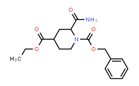 CAS No. 1251844-34-4, 1-Benzyl 4-ethyl 2-carbamoylpiperidine-1,4-dicarboxylate