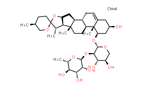 CAS No. 125225-63-0, β-D-Xylopyranoside, (1β,3β,25S)-3-hydroxyspirost-5-en-1-yl 2-O-(6-deoxy-α-L-mannopyranosyl)-