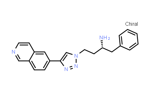 CAS No. 1253421-56-5, 1H-1,2,3-Triazole-1-propanamine, 4-(6-isoquinolinyl)-α-(phenylmethyl)-, (αR)-