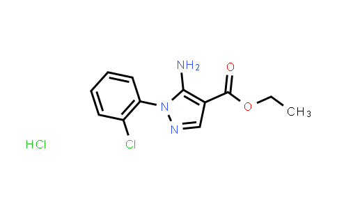 CAS No. 1253791-51-3, ethyl 5-amino-1-(2-chlorophenyl)-1H-pyrazole-4-carboxylate hydrochloride