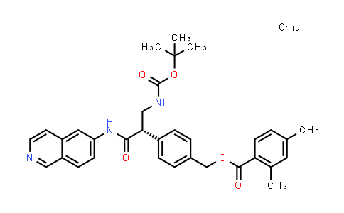 CAS No. 1253955-19-9, (S)-4-(3-((tert-Butoxycarbonyl)amino)-1-(isoquinolin-6-ylamino)-1-oxopropan-2-yl)benzyl 2,4-dimethylbenzoate