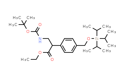CAS No. 1253955-23-5, Ethyl 3-((tert-butoxycarbonyl)amino)-2-(4-(((triisopropylsilyl)oxy)methyl)phenyl)propanoate