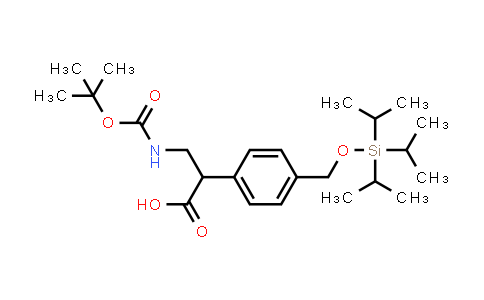 CAS No. 1253955-24-6, 3-((tert-Butoxycarbonyl)amino)-2-(4-(((triisopropylsilyl)oxy)methyl)phenyl)propanoic acid