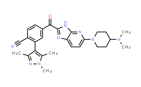 MC514516 | 1254161-77-7 | Benzonitrile, 4-[[5-[4-(dimethylamino)-1-piperidinyl]-3H-imidazo[4,5-b]pyridin-2-yl]carbonyl]-2-(1,3,5-trimethyl-1H-pyrazol-4-yl)-