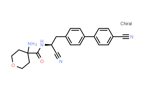 CAS No. 1254318-44-9, 2H-Pyran-4-carboxamide, 4-amino-N-[(1S)-1-cyano-2-(4'-cyano[1,1'-biphenyl]-4-yl)ethyl]tetrahydro-
