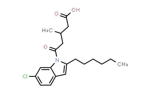 CAS No. 1254320-39-2, 1H-Indole-1-pentanoic acid, 6-chloro-2-hexyl-β-methyl-δ-oxo-