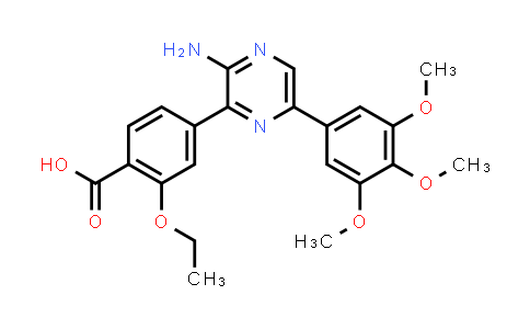 CAS No. 1254327-78-0, Benzoic acid, 4-[3-amino-6-(3,4,5-trimethoxyphenyl)-2-pyrazinyl]-2-ethoxy-