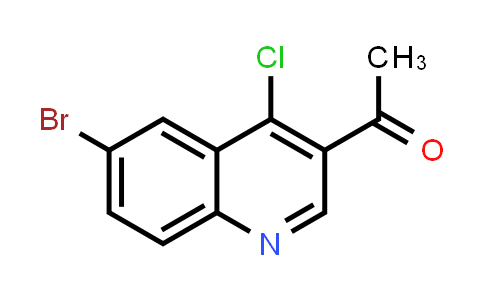 CAS No. 1255099-21-8, 1-(6-Bromo-4-chloroquinolin-3-yl)ethan-1-one