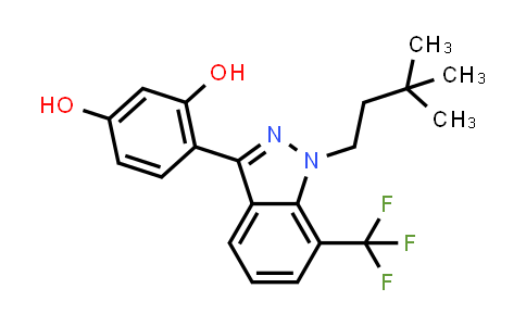 CAS No. 1255706-37-6, 1,3-Benzenediol, 4-[1-(3,3-dimethylbutyl)-7-(trifluoromethyl)-1H-indazol-3-yl]-