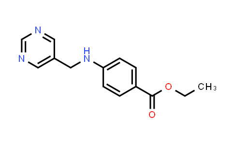 CAS No. 1255716-72-3, Ethyl 4-((pyrimidin-5-ylmethyl)amino)benzoate