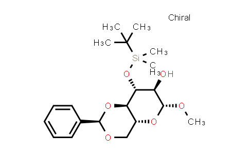 CAS No. 1256137-62-8, (2R,4aR,6R,7R,8R,8aR)-8-((tert-Butyldimethylsilyl)oxy)-6-methoxy-2-phenylhexahydropyrano[3,2-d][1,3]dioxin-7-ol
