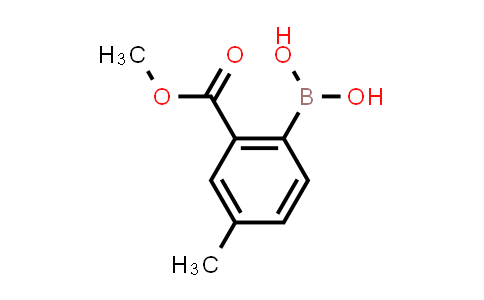CAS No. 1256355-43-7, (2-(Methoxycarbonyl)-4-methylphenyl)boronic acid