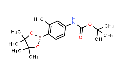 CAS No. 1256360-04-9, tert-Butyl (3-methyl-4-(4,4,5,5-tetramethyl-1,3,2-dioxaborolan-2-yl)phenyl)carbamate